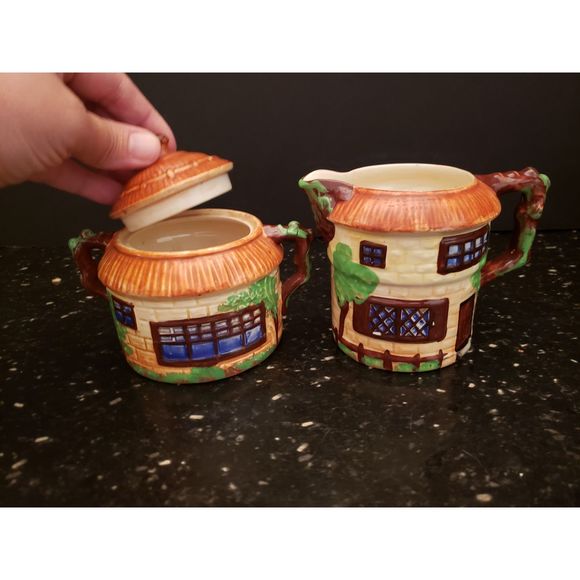 Beswick Ware Cottage Creamer and Sugar Bowl England Rare Vintage - Picture 3 of 16